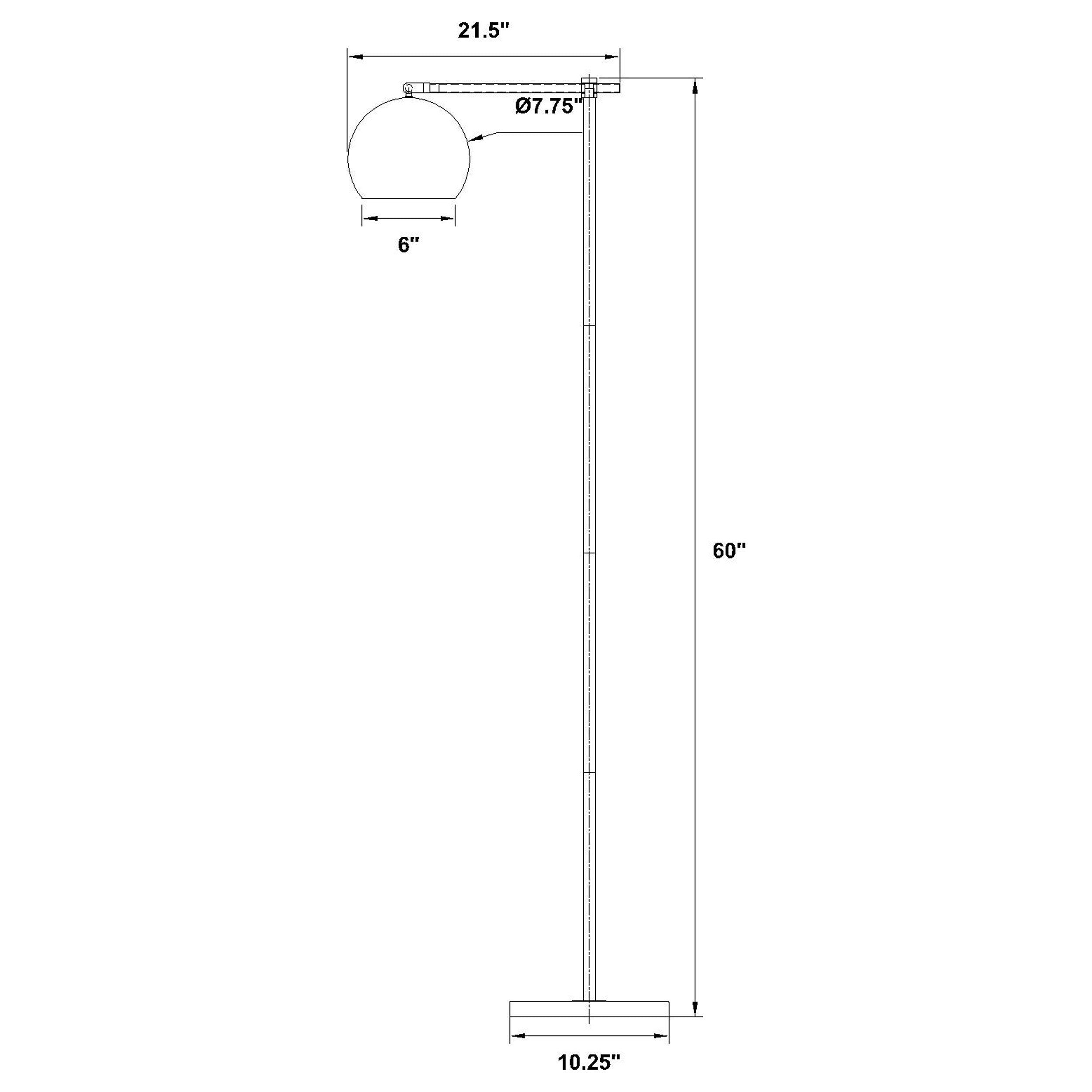 Linnea 1-light Dome Shade Floor Lamp Brass