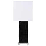 Bridle Square Shade Bedside Table Lamp Black