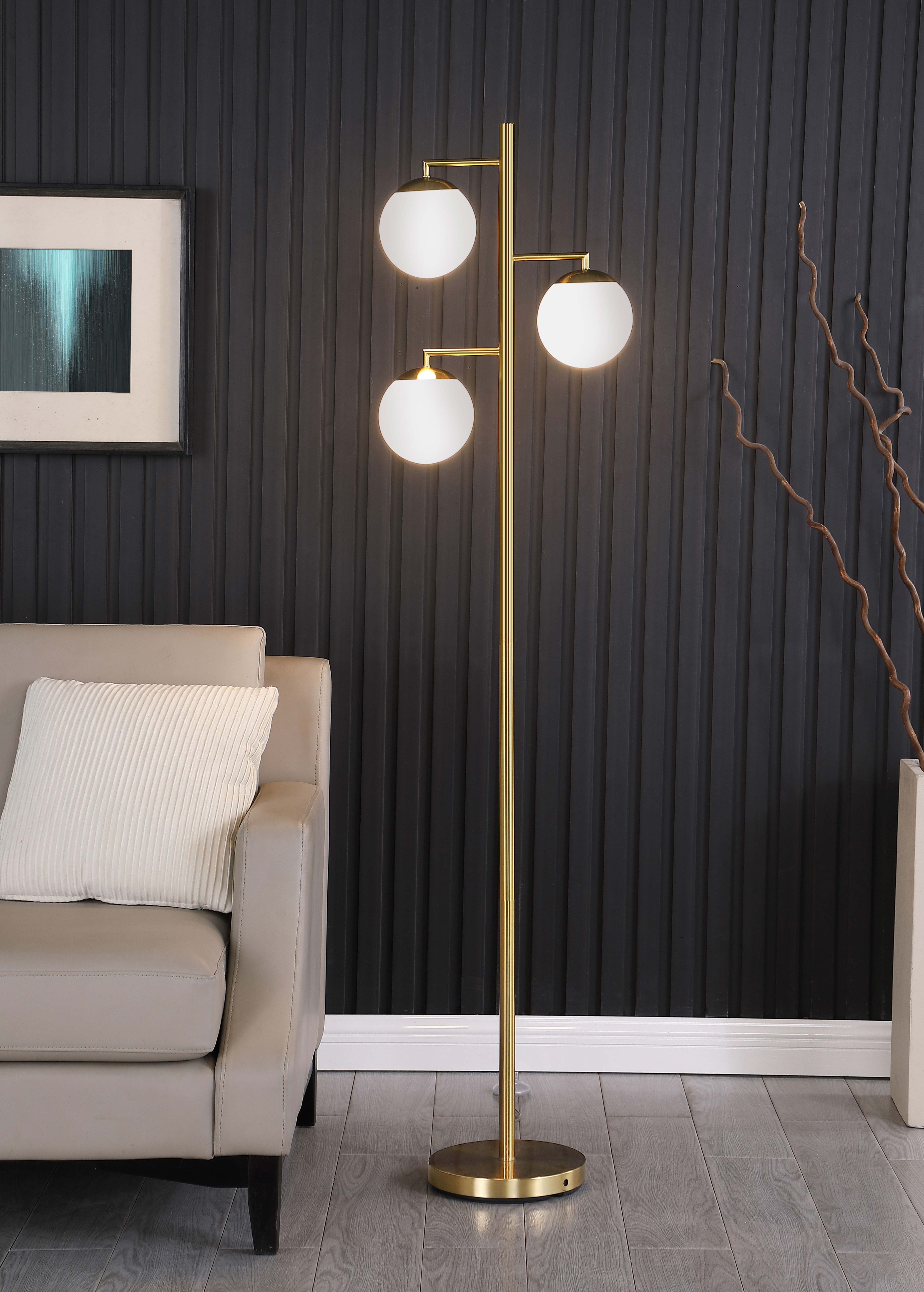 Sena Trio Tree Floor Lamp Gold