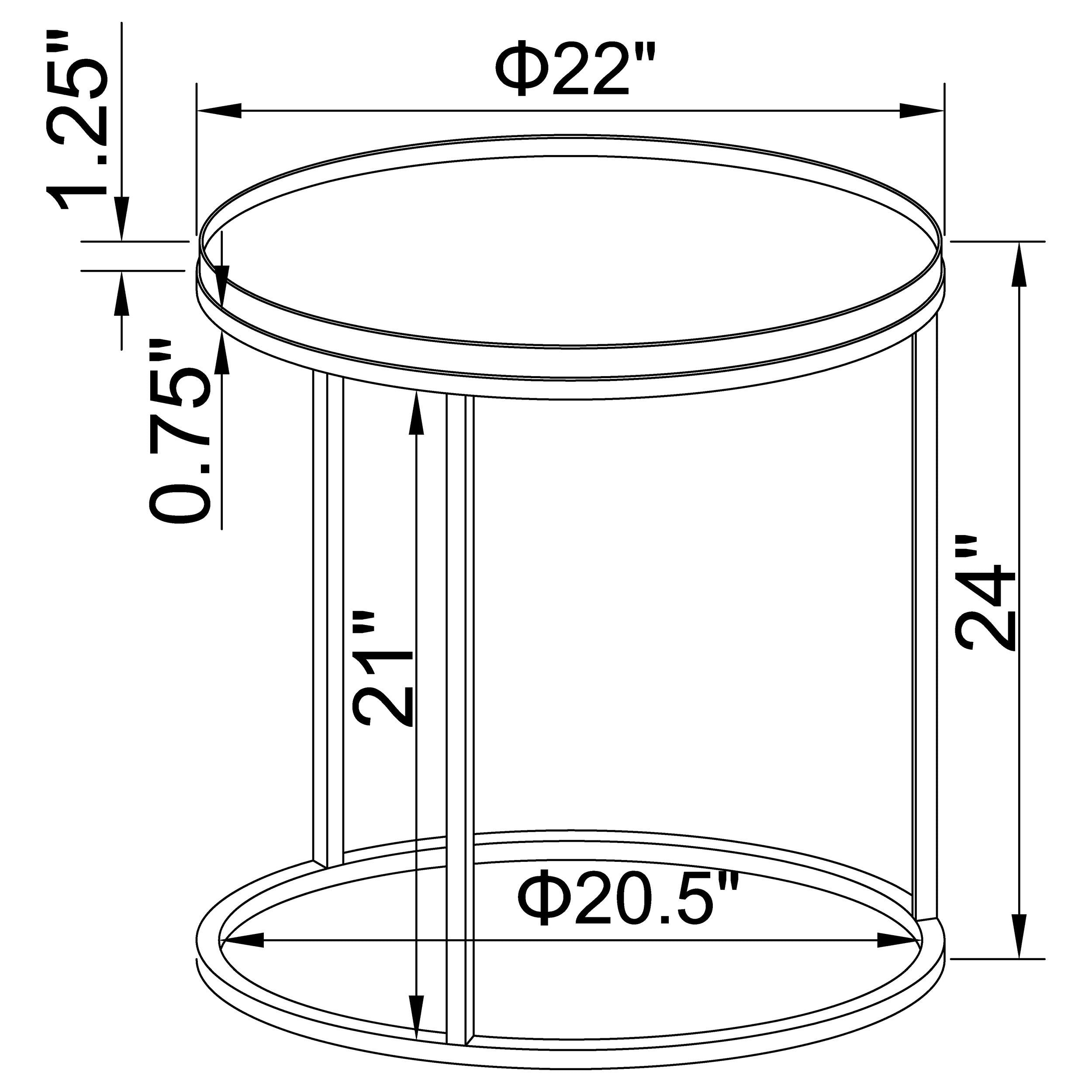 Rodrigo Round End Table Weathered Elm and Gunmetal