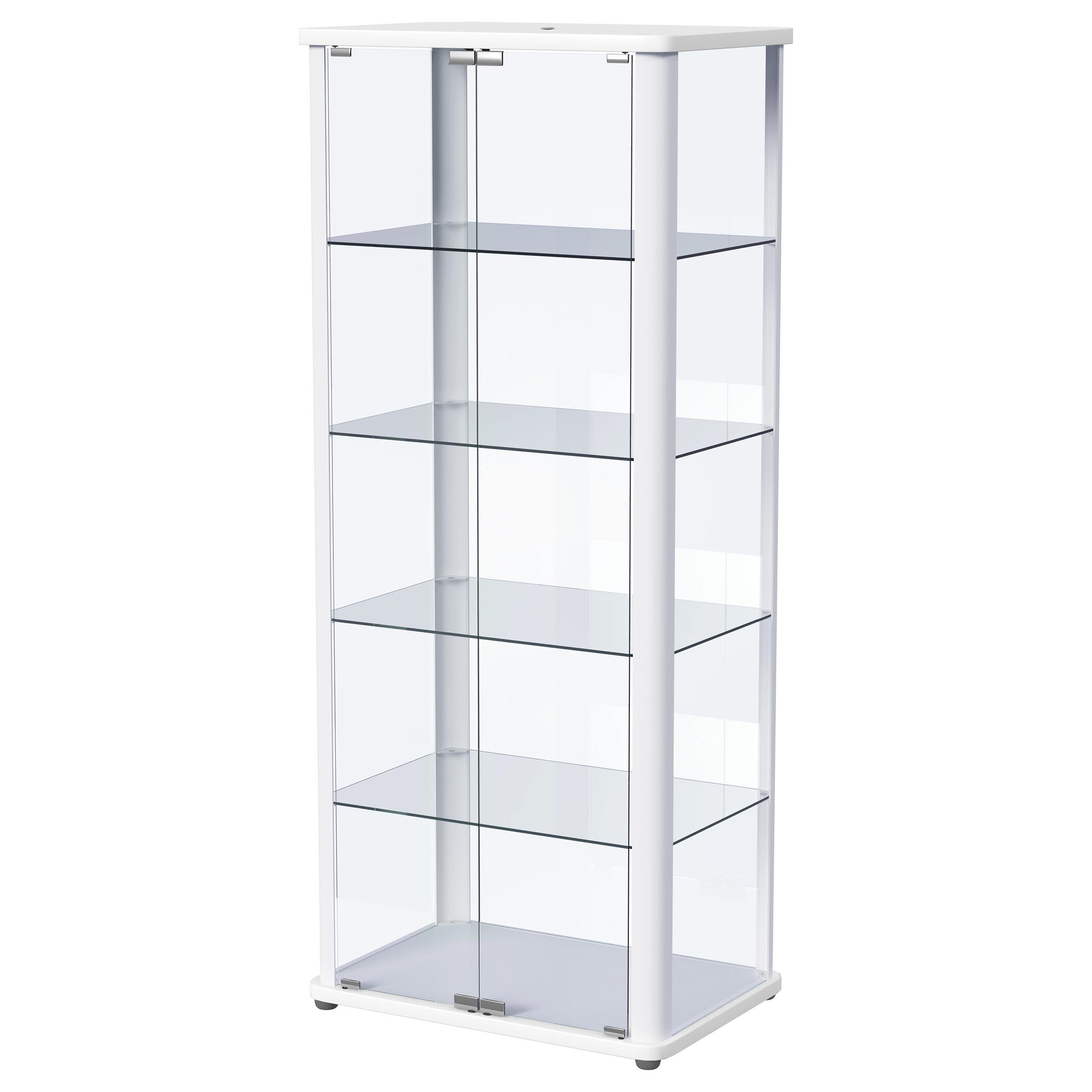 Aero 5-shelf Display Curio Cabinet with LED Lighting White