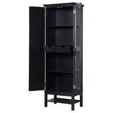 Lovegood 2-door Accent Cabinet Rich Brown and Black