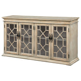 Kiara Glass Door Accent Cabinet Light Honey