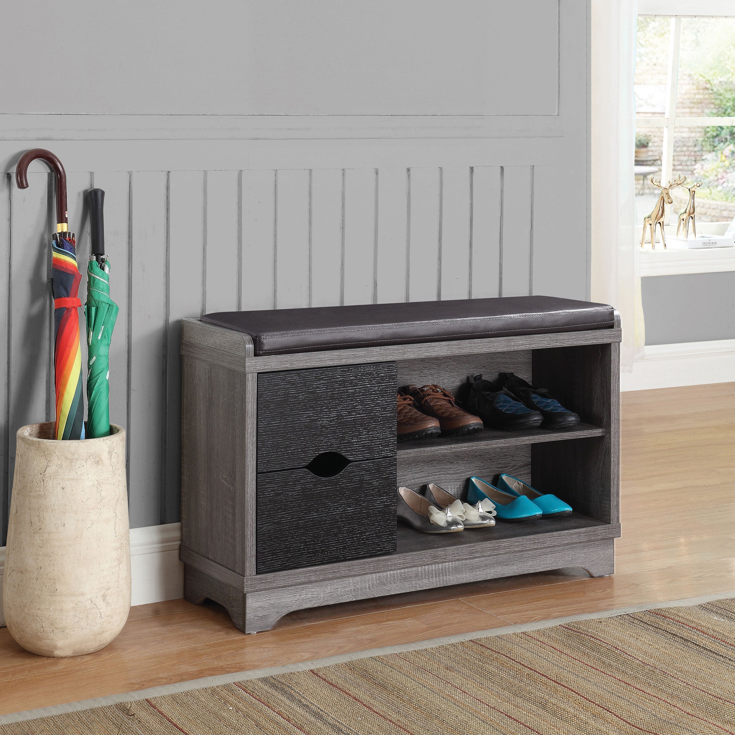 Samir Lift Top Storage Bench Charcoal