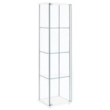 Bellatrix Rectangular 4-shelf Curio Cabinet White and Clear