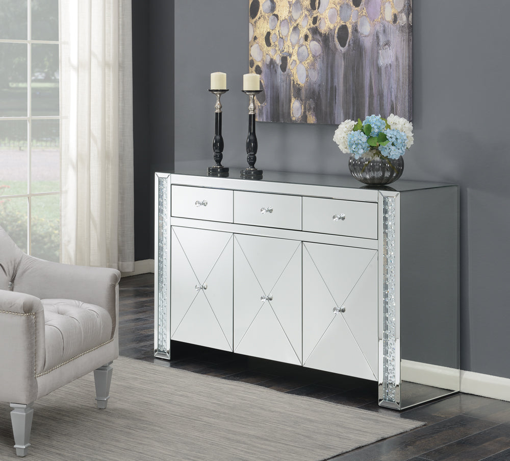 Maya 3-drawer Accent Cabinet Silver