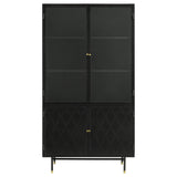 Santiago Rectangular 4-door Cabinet Matte Black