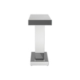 Crocus Rectangular Console Table Silver