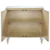 Astilbe 2-door Accent Cabinet Mirror and Champagne