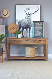 Esther 3-drawer Storage Console Table Natural Sheesham