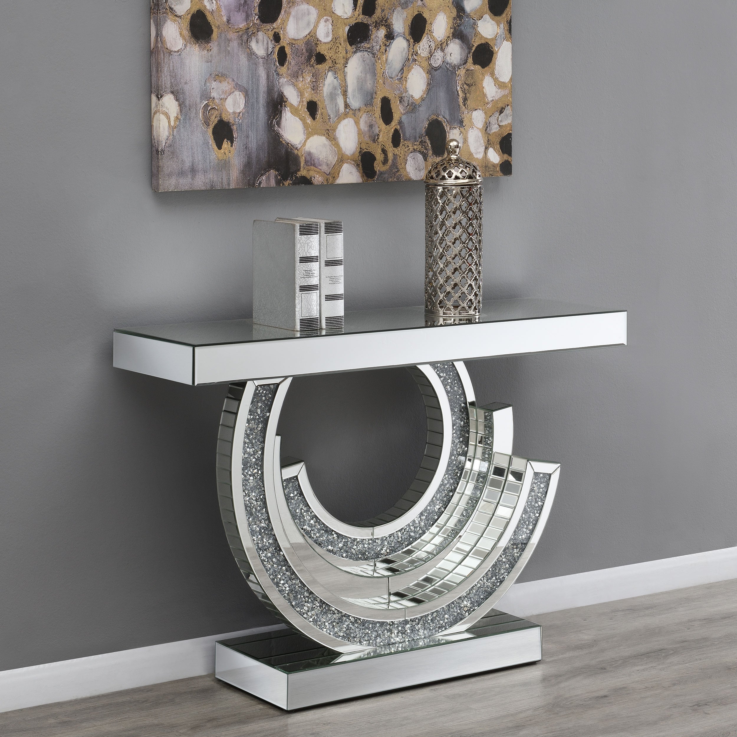 Imogen Multi-dimensional Console Table Silver