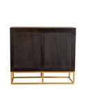 Zara 2-door Accent Cabinet Black Walnut and Gold