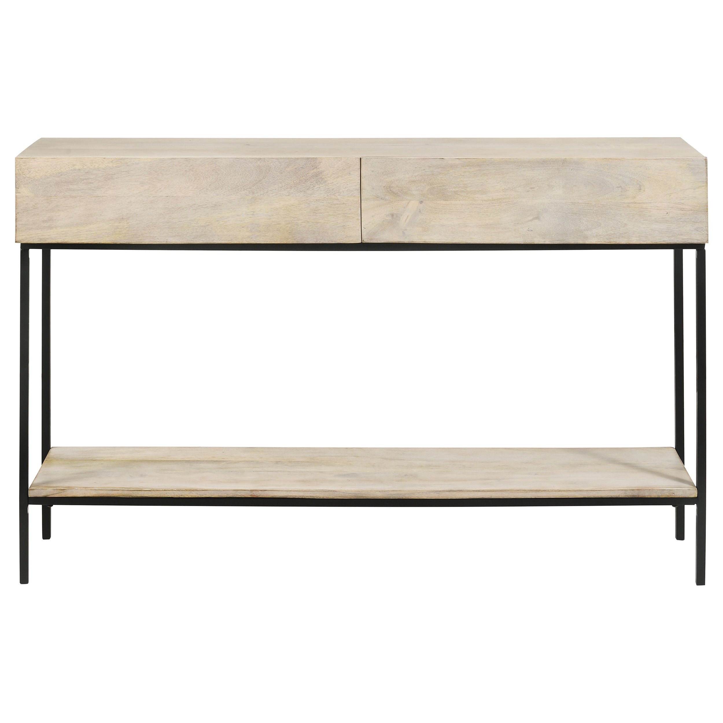 Rubeus 2-drawer Console Table with Open Shelf White Washed