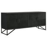 Riddell 4-door Accent Cabinet Black