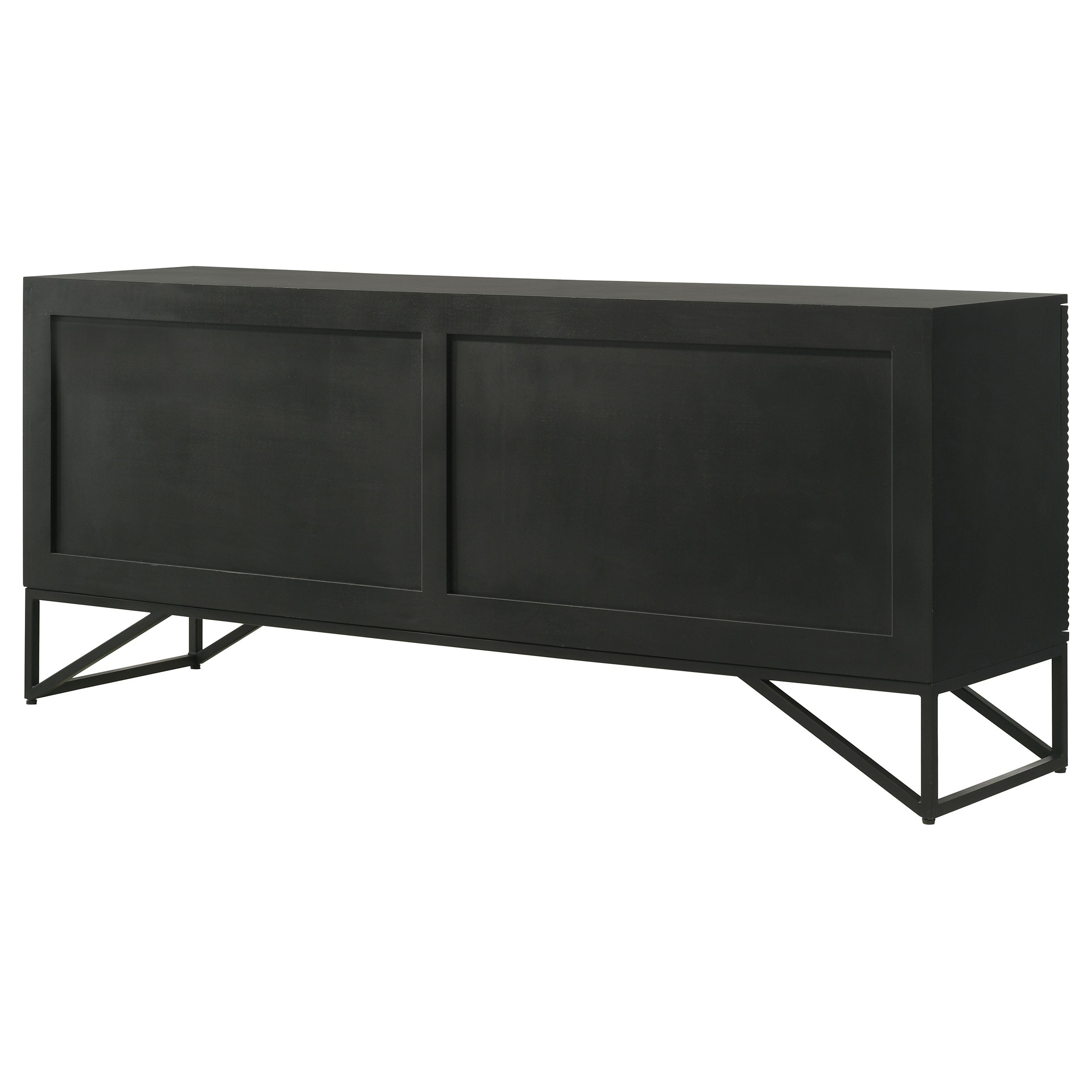 Riddell 4-door Accent Cabinet Black