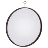 Gwyneth Round Wall Mirror Black Nickel