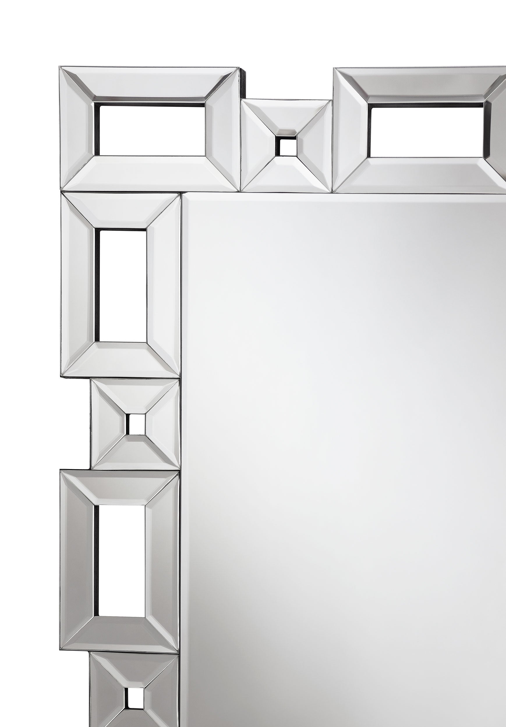 Tavin Geometric Frame Cheval Mirror