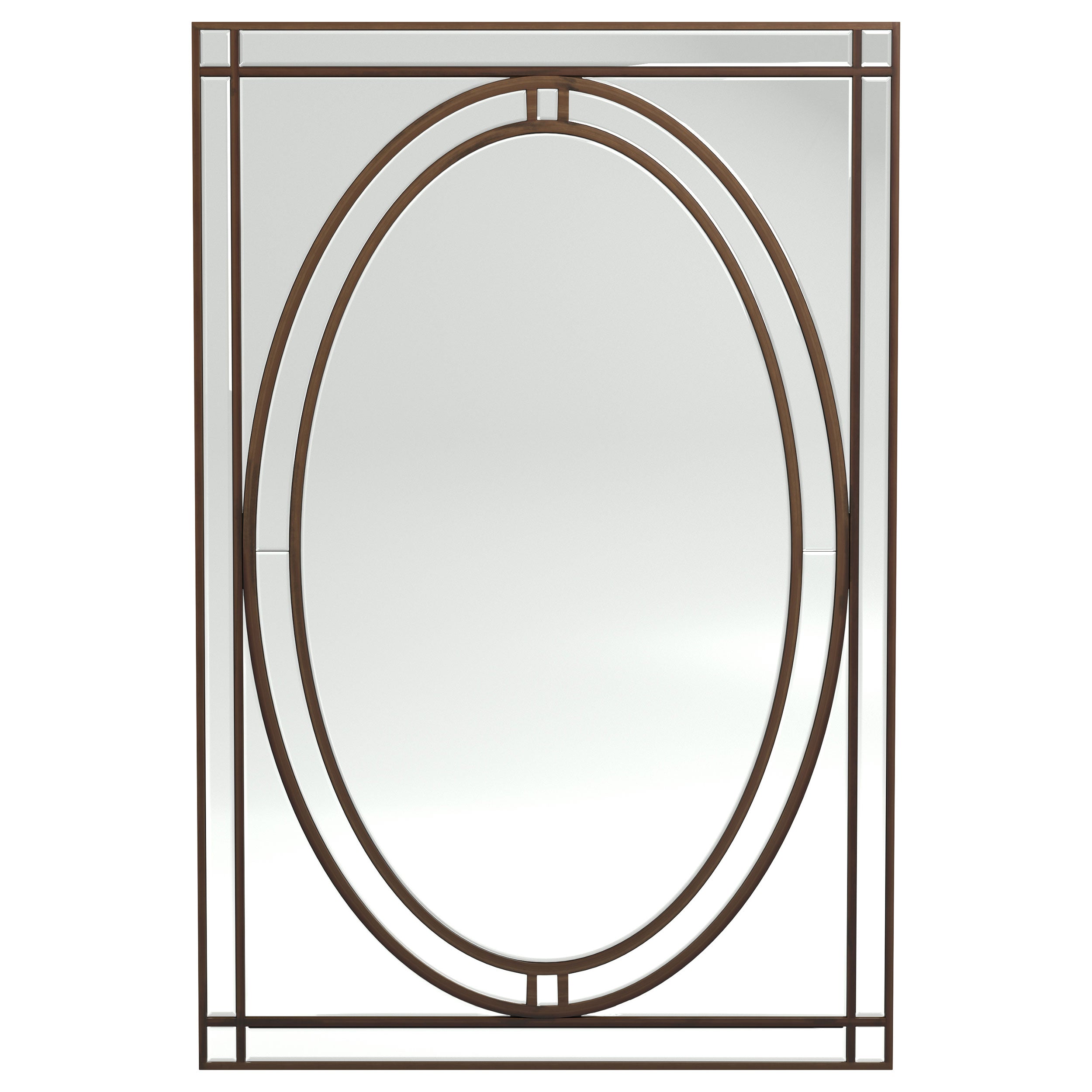 Beveled Edge Wall Mirror Silver