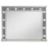 Wilmer Rectangular Table Mirror with Lighting Silver