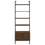 Owens 96-inch 4-shelf Storage Wall Bookshelf Walnut