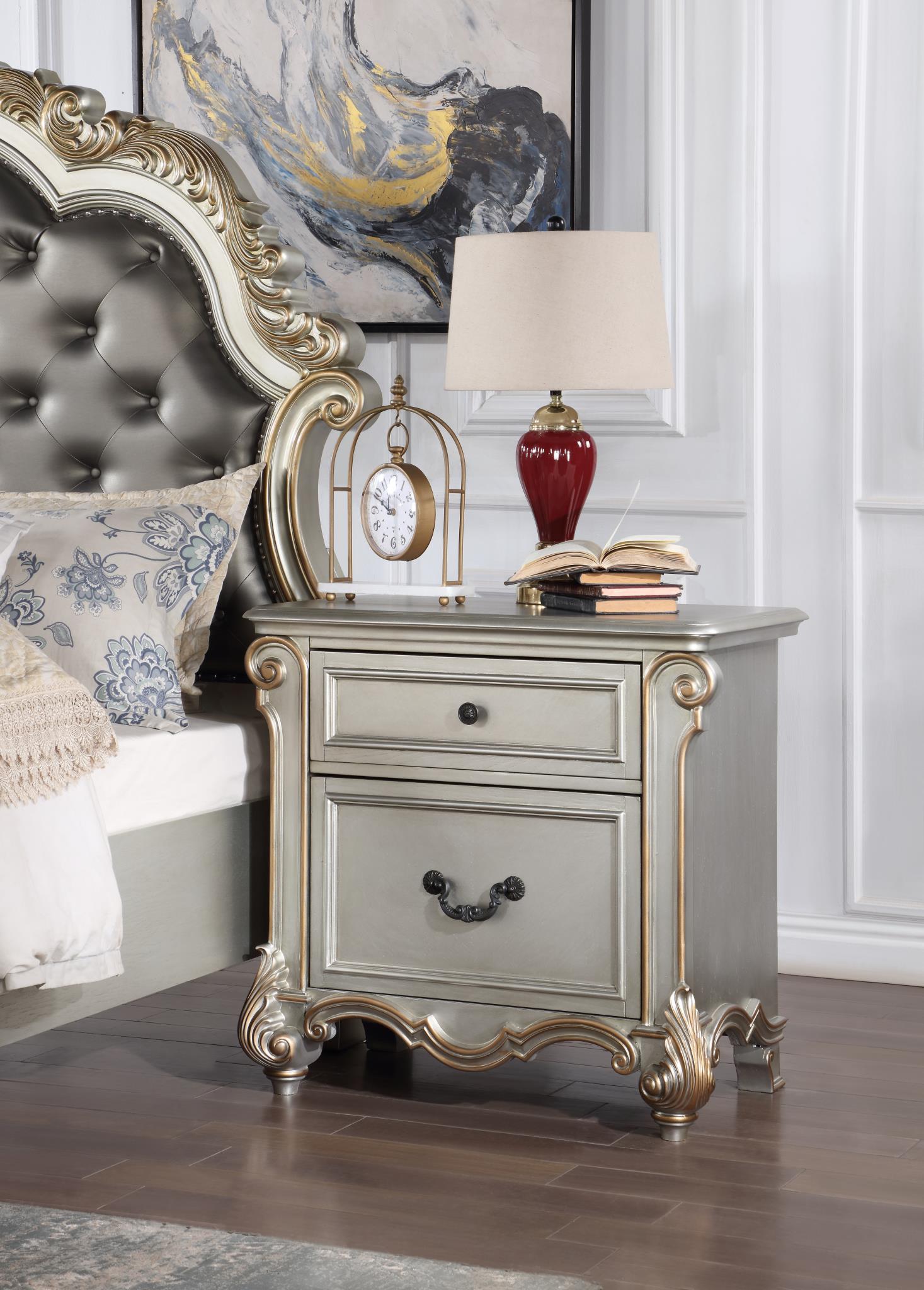 Queen Bed Frame - Dresser - Mirror - Chest - Nightstand