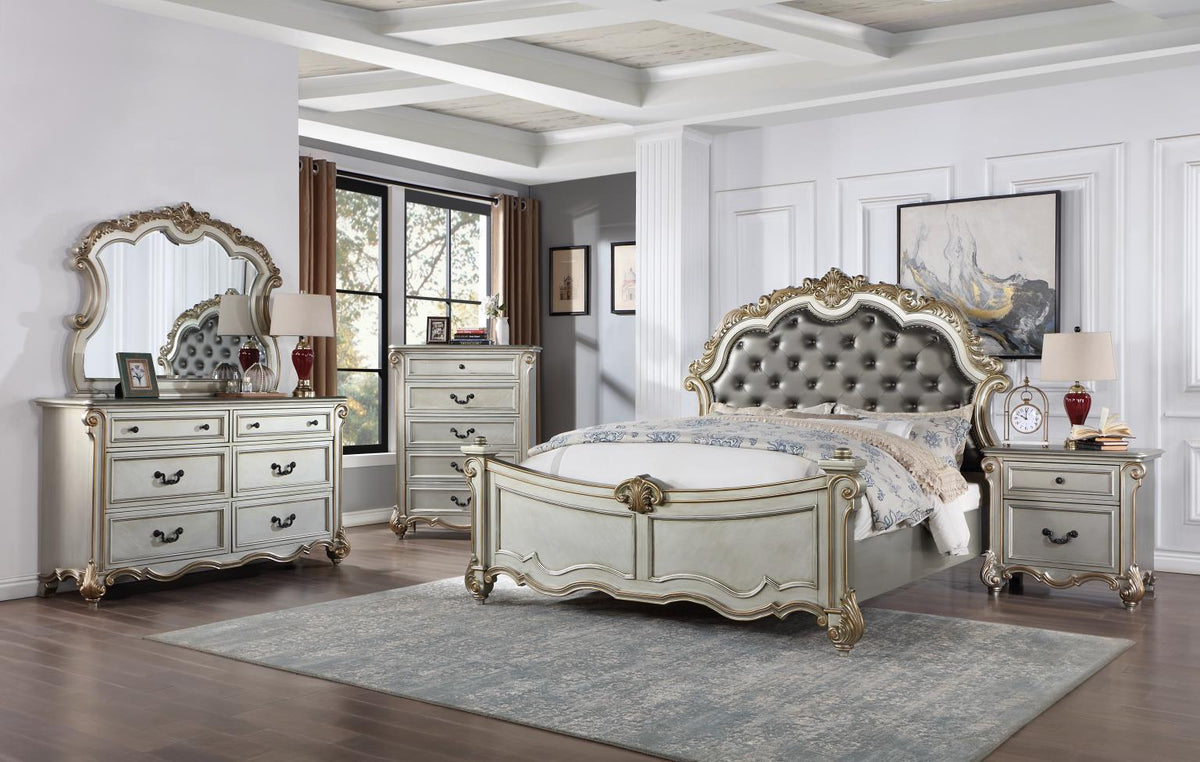 Queen Bed Frame - Dresser - Mirror - Chest - Nightstand