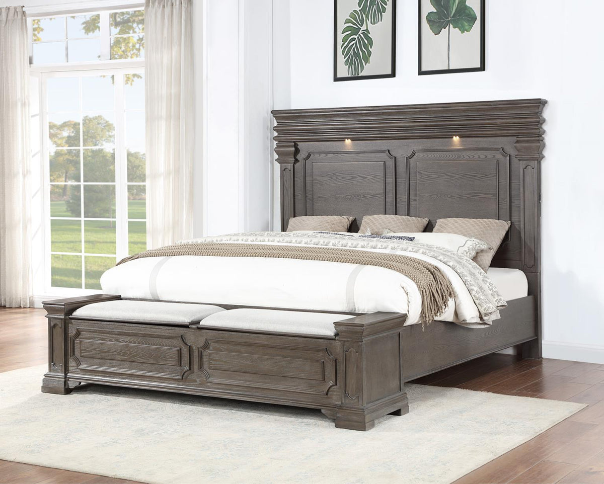 Dark Gray Queen Bed