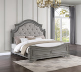 Gray Rustic Queen Bed