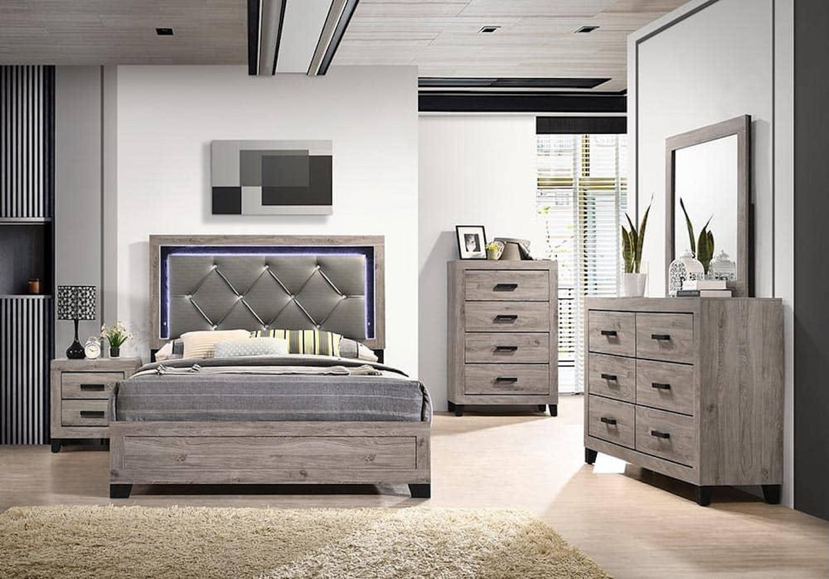 King Bed Frame - Dresser - Mirror - Chest - Nightstand