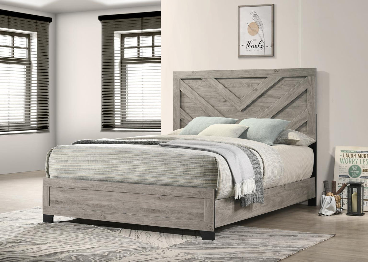 Light Gray Queen Bed