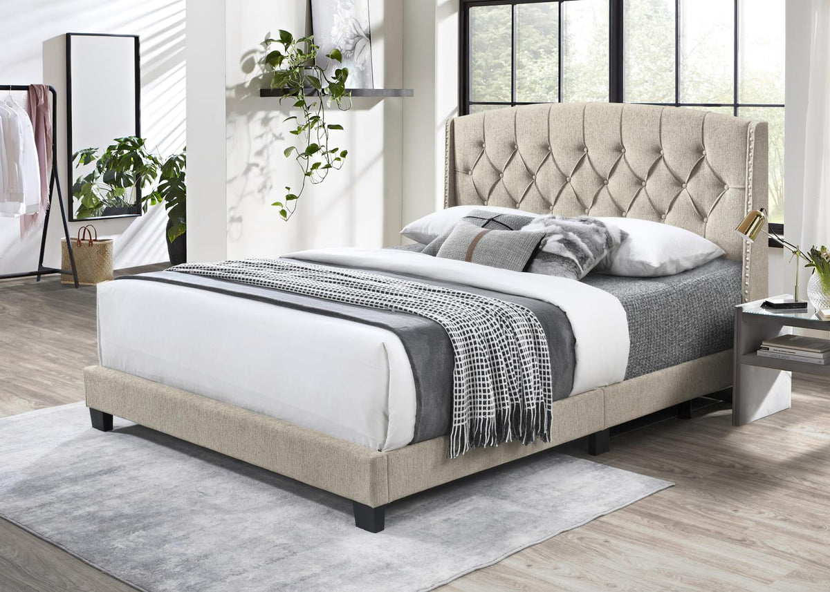 Beige King Bed