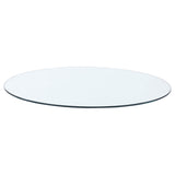 52-inch 12mm Round Clear Tempered Glass Top