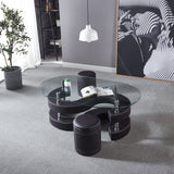 Marticia Coffee Table with 2 Stools