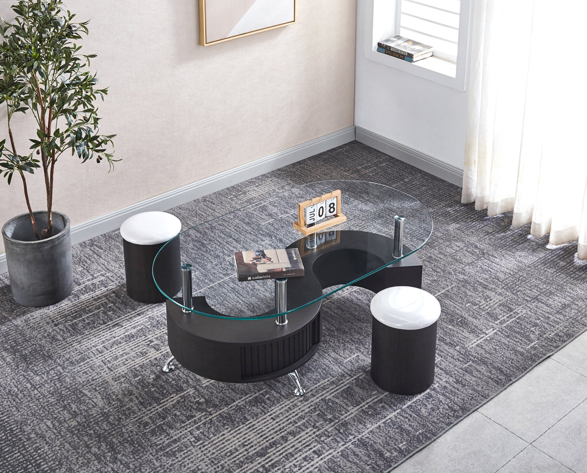 Dumbarton Coffee Table with 2 Stools