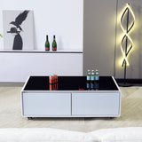 Framhild Coffee Table with Fridge and Bluetooth Speakers