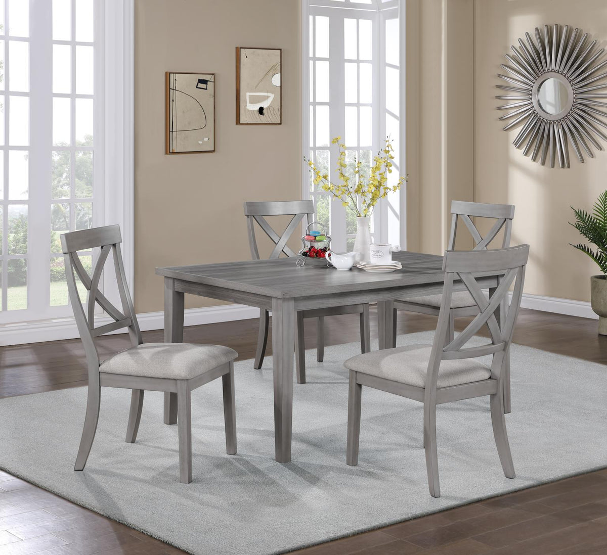 Dining Table & 4 Side Chairs