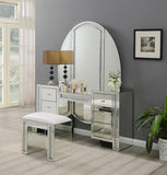 Glamour Vanity W/Mirror + Stool