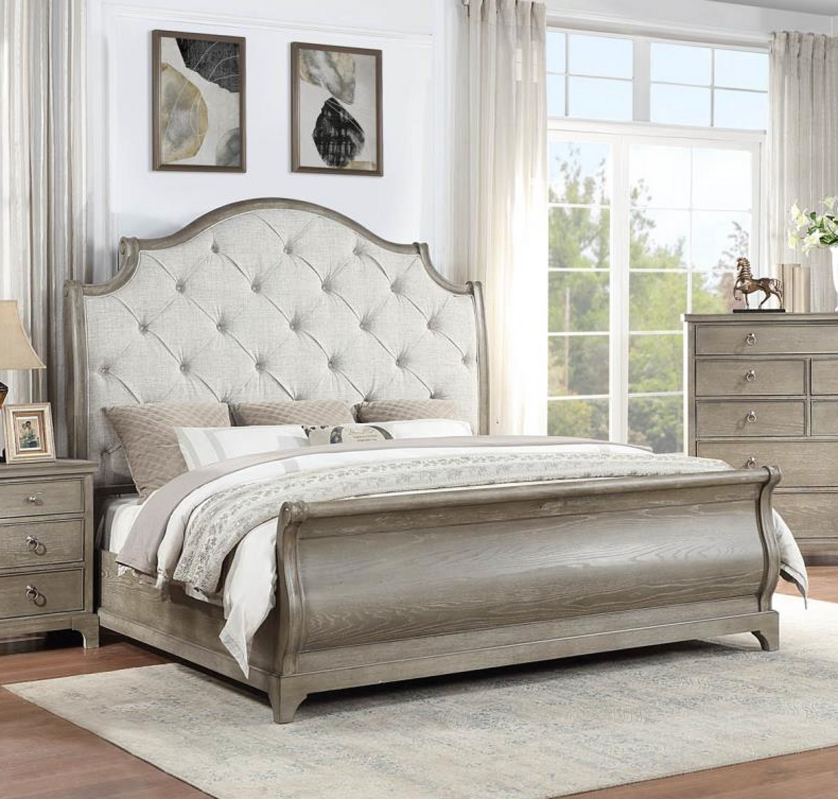 Gray Queen Bed