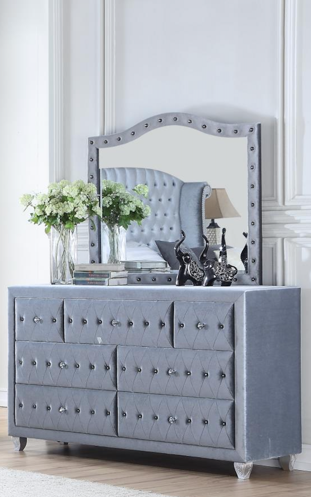 Queen Bed Frame - Dresser - Mirror - Chest - Nightstand