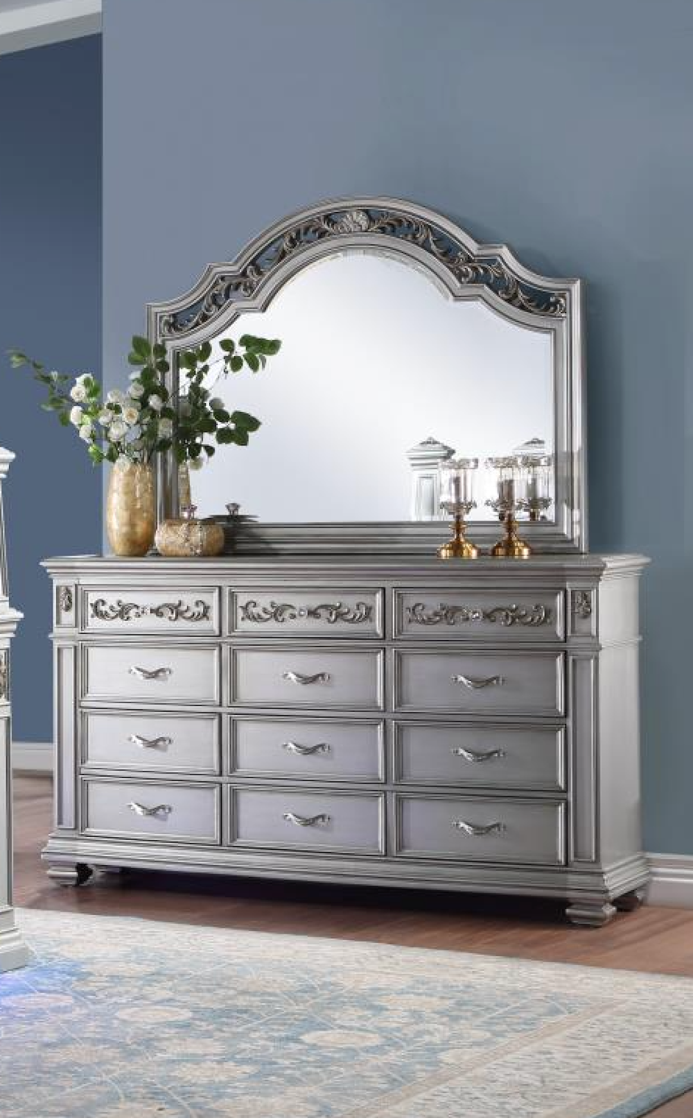 Queen Bed Frame - Dresser - Mirror - Chest - Nightstand