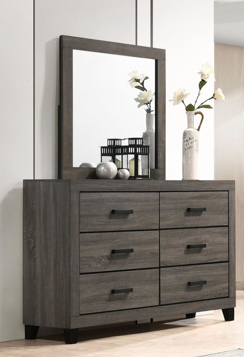 Queen Bed-Dresser-Mirror