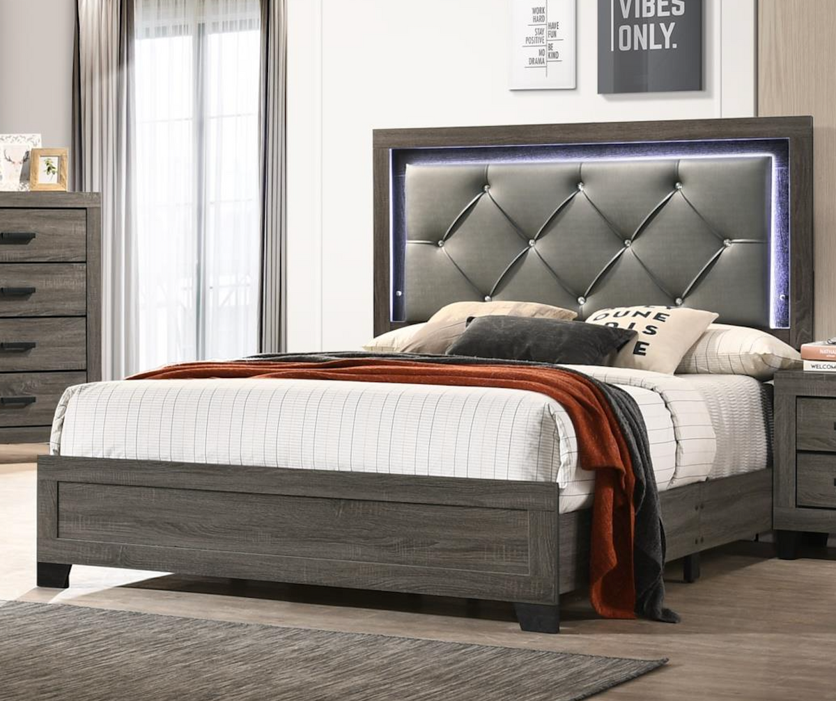 Gray Led Full Bed