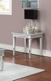 Silver/Mirror End Table