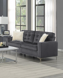 Dark Gray Velvet Sofa