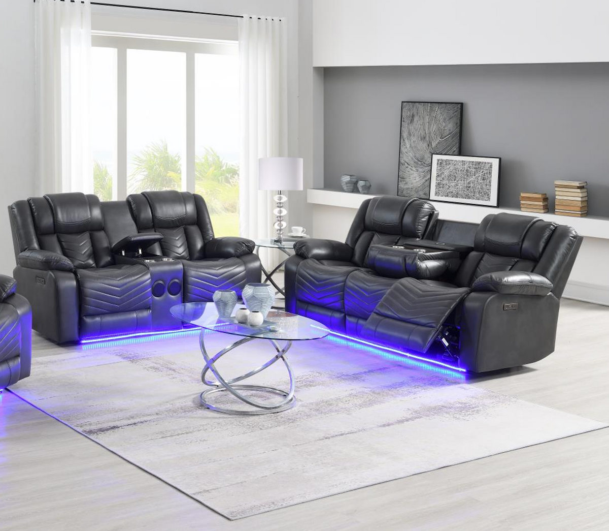 Power Reclining Sofa-Power Reclining Loveseat