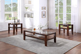 Brown 3 Pk Table Set (3/Cn)