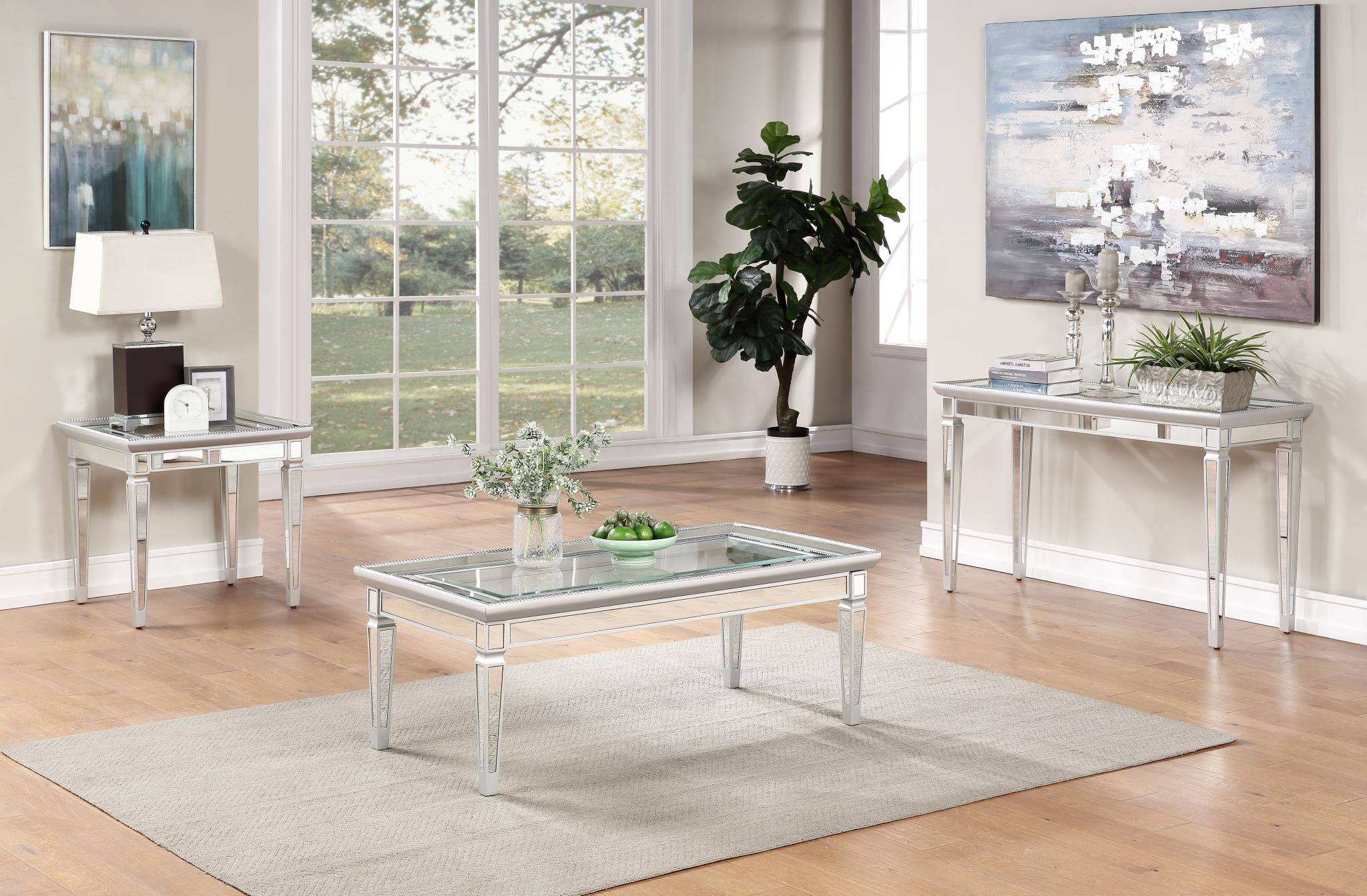 Silver/Mirror Coffee Table