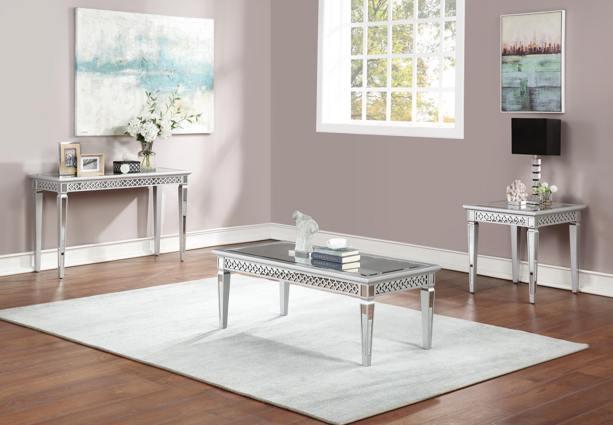 Silver/Mirror Coffee Table