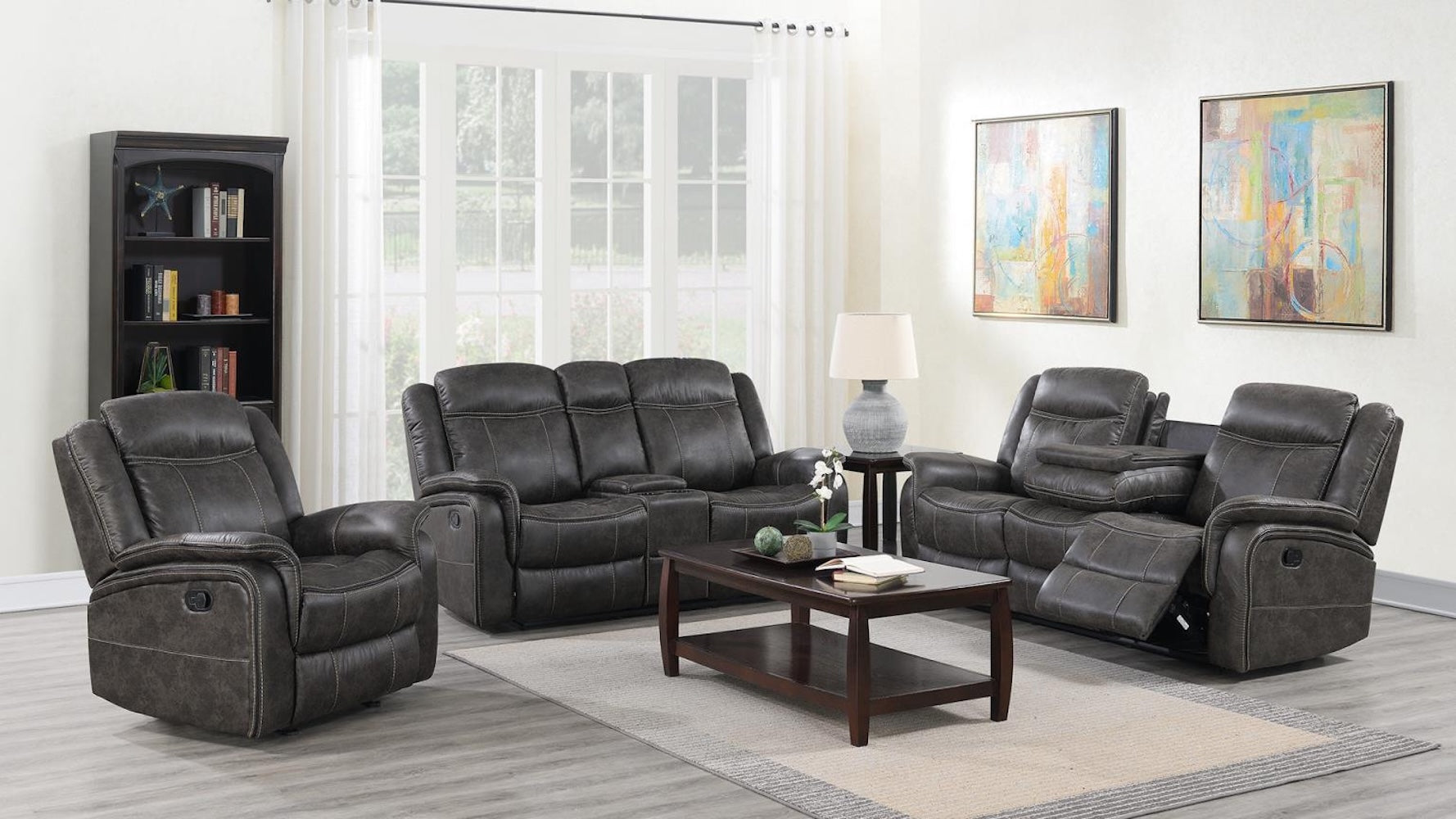 Charcoal Motion Loveseat