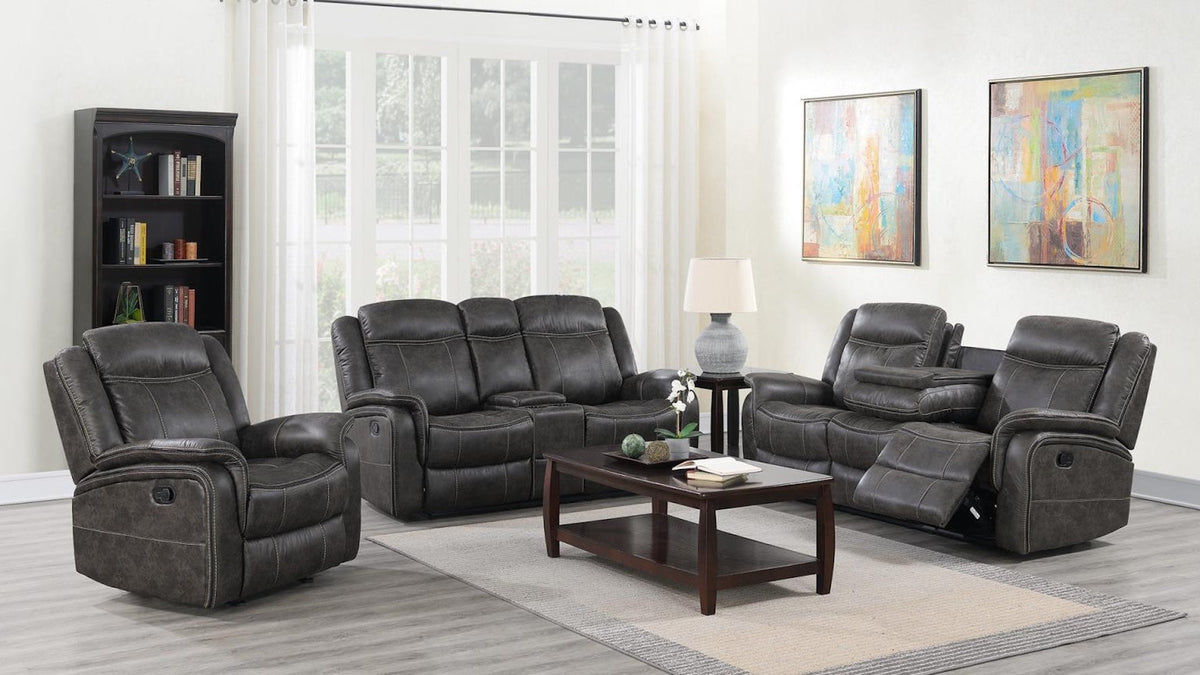 Reclining Sofa-Reclining Loveseat